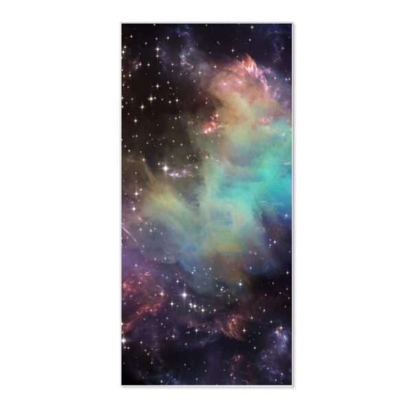 Banjado Magnettafel 37x78cm Magnetwand  Weiß Aus Metall Magnetpinnwand Pinnwand Inkl. 4 Magnete Motiv Im Weltall 2