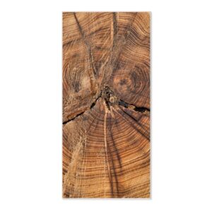 Banjado Magnettafel 37x78cm Magnetwand  Weiß Aus Metall Magnetpinnwand Pinnwand Inkl. 4 Magnete Motiv Jahresringe