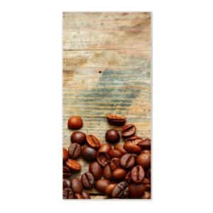 Banjado Magnettafel 37x78cm Magnetwand  Weiß Aus Metall Magnetpinnwand Pinnwand Inkl. 4 Magnete Motiv Kaffeebohnen