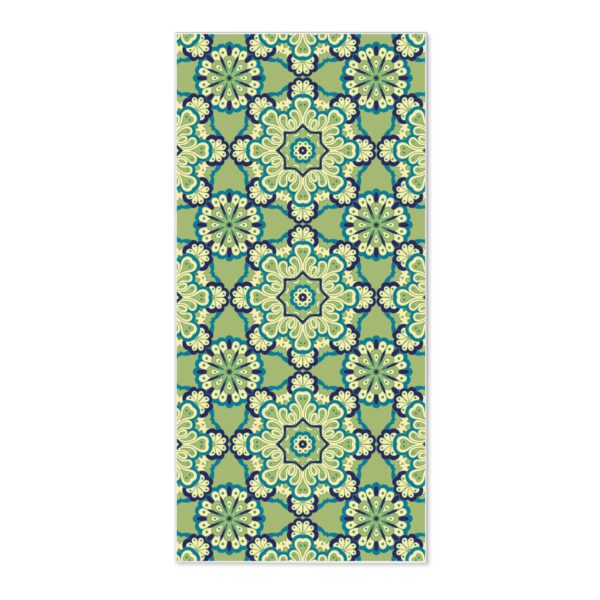 Banjado Magnettafel 37x78cm Magnetwand  Weiß Aus Metall Magnetpinnwand Pinnwand Inkl. 4 Magnete Motiv Kaleidoscop Grün