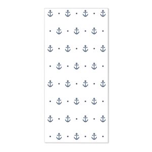 Banjado Magnettafel 37x78cm Magnetwand  Weiß Aus Metall Magnetpinnwand Pinnwand Inkl. 4 Magnete Motiv Kleine Anker