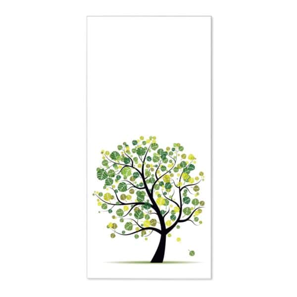Banjado Magnettafel 37x78cm Magnetwand  Weiß Aus Metall Magnetpinnwand Pinnwand Inkl. 4 Magnete Motiv Laubzauberbaum