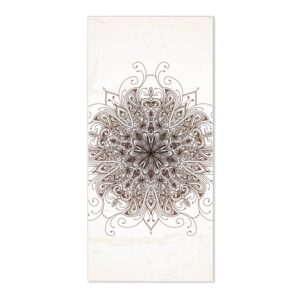 Banjado Magnettafel 37x78cm Magnetwand  Weiß Aus Metall Magnetpinnwand Pinnwand Inkl. 4 Magnete Motiv Mehendi