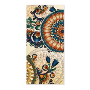 Banjado Magnettafel 37x78cm Magnetwand  Weiß Aus Metall Magnetpinnwand Pinnwand Inkl. 4 Magnete Motiv Modernes Mandala
