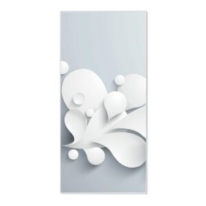 Banjado Magnettafel 37x78cm Magnetwand  Weiß Aus Metall Magnetpinnwand Pinnwand Inkl. 4 Magnete Motiv Papiertropfen