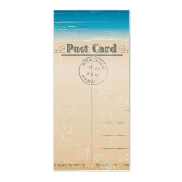 Banjado Magnettafel 37x78cm Magnetwand  Weiß Aus Metall Magnetpinnwand Pinnwand Inkl. 4 Magnete Motiv Postkarte