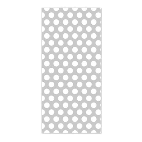 Banjado Magnettafel 37x78cm Magnetwand  Weiß Aus Metall Magnetpinnwand Pinnwand Inkl. 4 Magnete Motiv Punkte Grau