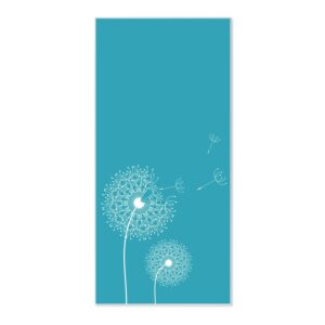 Banjado Magnettafel 37x78cm Magnetwand  Weiß Aus Metall Magnetpinnwand Pinnwand Inkl. 4 Magnete Motiv Pusteblume 4