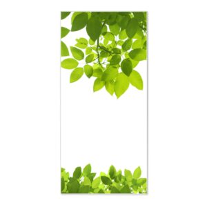 Banjado Magnettafel 37x78cm Magnetwand  Weiß Aus Metall Magnetpinnwand Pinnwand Inkl. 4 Magnete Motiv Rahmen Blätter