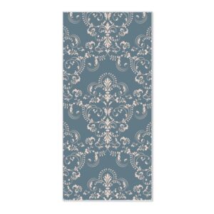 Banjado Magnettafel 37x78cm Magnetwand  Weiß Aus Metall Magnetpinnwand Pinnwand Inkl. 4 Magnete Motiv Royal Creme Blau