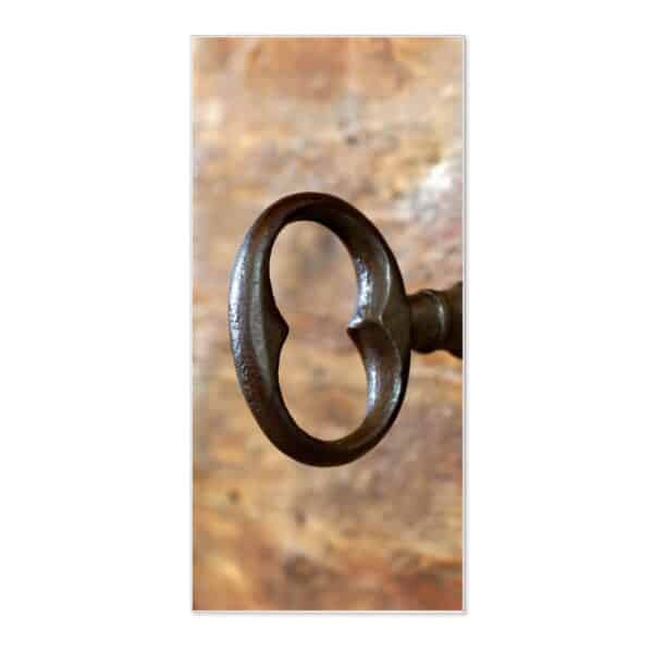 Banjado Magnettafel 37x78cm Magnetwand  Weiß Aus Metall Magnetpinnwand Pinnwand Inkl. 4 Magnete Motiv Schlüssel