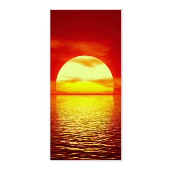 Banjado Magnettafel 37x78cm Magnetwand  Weiß Aus Metall Magnetpinnwand Pinnwand Inkl. 4 Magnete Motiv Sonnenuntergang