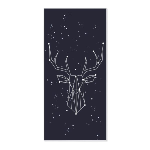 Banjado Magnettafel 37x78cm Magnetwand  Weiß Aus Metall Magnetpinnwand Pinnwand Inkl. 4 Magnete Motiv Sternbild Hirsch