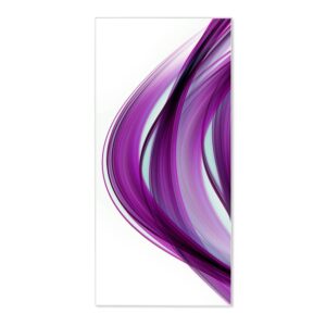 Banjado Magnettafel 37x78cm Magnetwand  Weiß Aus Metall Magnetpinnwand Pinnwand Inkl. 4 Magnete Motiv Violet Element