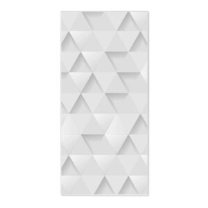 Banjado Magnettafel 37x78cm Magnetwand  Weiß Aus Metall Magnetpinnwand Pinnwand Inkl. 4 Magnete Motiv Weisse Dreiecke