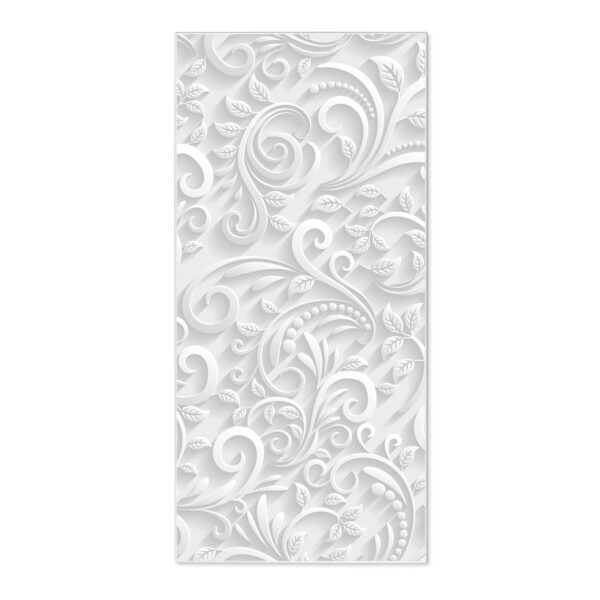 Banjado Magnettafel 37x78cm Magnetwand  Weiß Aus Metall Magnetpinnwand Pinnwand Inkl. 4 Magnete Motiv White Swirl