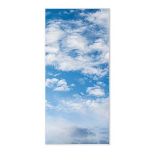 Banjado Magnettafel 37x78cm Magnetwand  Weiß Aus Metall Magnetpinnwand Pinnwand Inkl. 4 Magnete Motiv Wolken 1