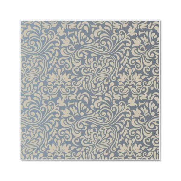 Banjado Magnettafel 50x50cm Magnetwand Weiß Aus Metall Magnetpinnwand Pinnwand Inkl. 4 Magnete Motiv Blaues Ornament