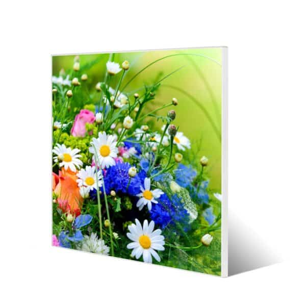 Banjado Magnettafel 50x50cm Magnetwand Weiß Aus Metall Magnetpinnwand Pinnwand Inkl. 4 Magnete Motiv Blumenstrauß