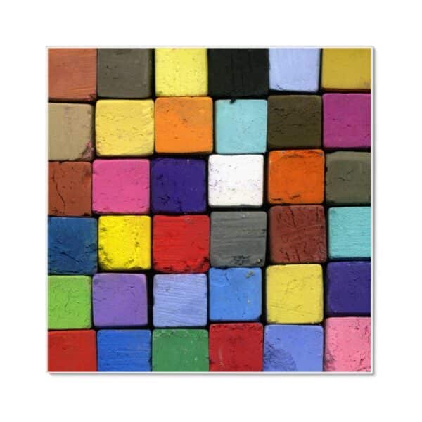 Banjado Magnettafel 50x50cm Magnetwand Weiß Aus Metall Magnetpinnwand Pinnwand Inkl. 4 Magnete Motiv Bunte Kreide