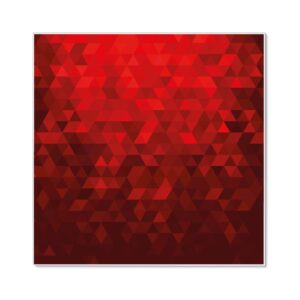 Banjado Magnettafel 50x50cm Magnetwand Weiß Aus Metall Magnetpinnwand Pinnwand Inkl. 4 Magnete Motiv Dreiecke Rot