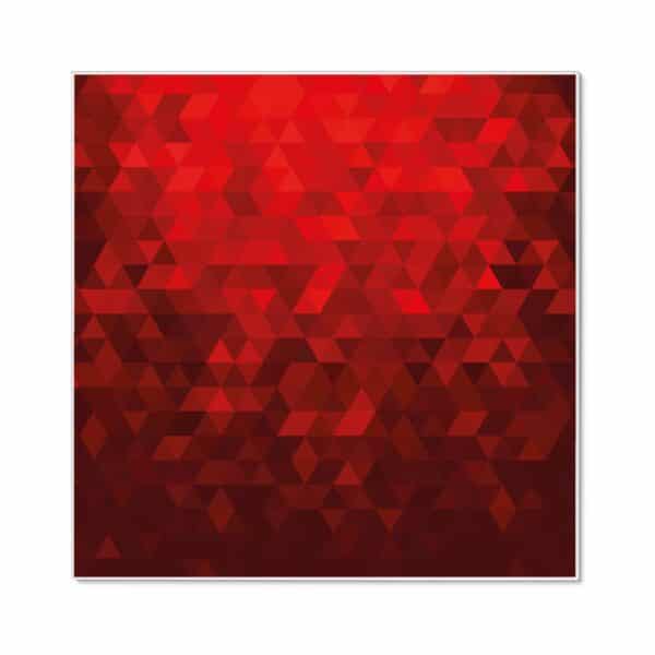 Banjado Magnettafel 50x50cm Magnetwand Weiß Aus Metall Magnetpinnwand Pinnwand Inkl. 4 Magnete Motiv Dreiecke Rot