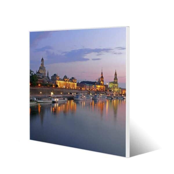 Banjado Magnettafel 50x50cm Magnetwand Weiß Aus Metall Magnetpinnwand Pinnwand Inkl. 4 Magnete Motiv Dresden