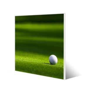 Banjado Magnettafel 50x50cm Magnetwand Weiß Aus Metall Magnetpinnwand Pinnwand Inkl. 4 Magnete Motiv Einsamer Golfball
