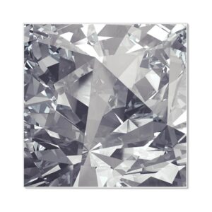 Banjado Magnettafel 50x50cm Magnetwand Weiß Aus Metall Magnetpinnwand Pinnwand Inkl. 4 Magnete Motiv Facetten Monochrome