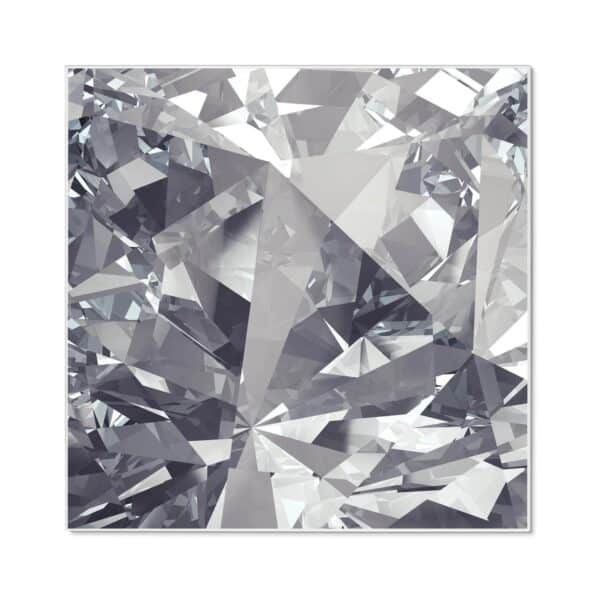 Banjado Magnettafel 50x50cm Magnetwand Weiß Aus Metall Magnetpinnwand Pinnwand Inkl. 4 Magnete Motiv Facetten Monochrome