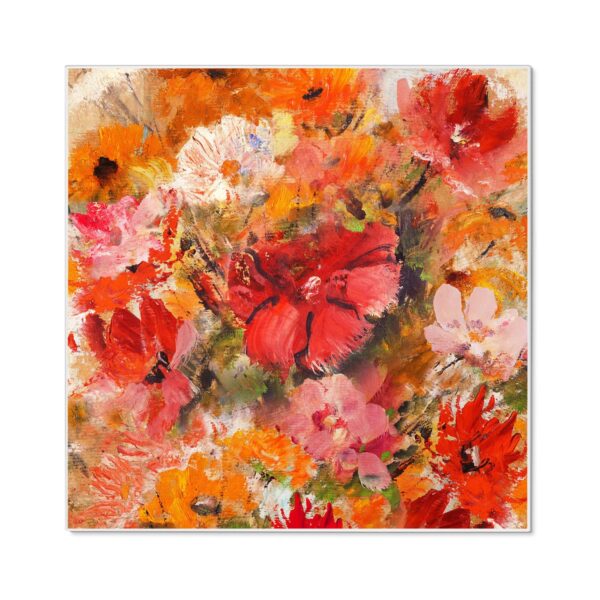 Banjado Magnettafel 50x50cm Magnetwand Weiß Aus Metall Magnetpinnwand Pinnwand Inkl. 4 Magnete Motiv Fallende Blumen