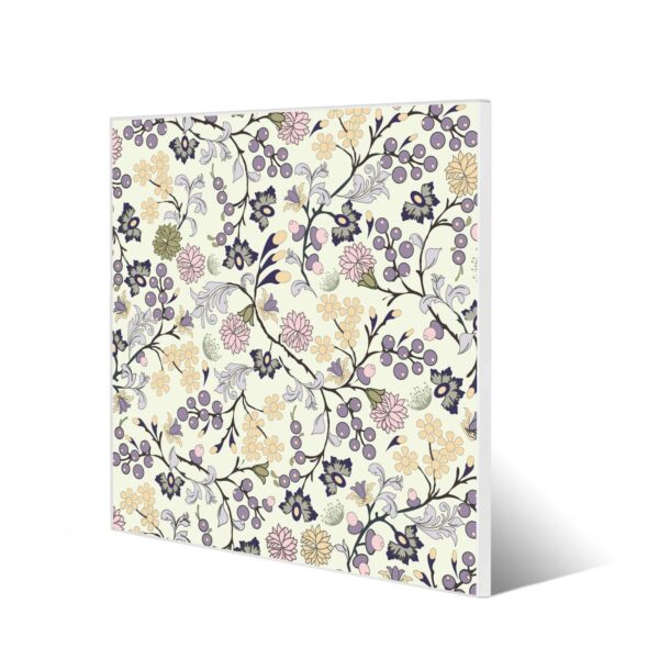 Banjado Magnettafel 50x50cm Magnetwand Weiß Aus Metall Magnetpinnwand Pinnwand Inkl. 4 Magnete Motiv Florale Tapete