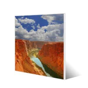 Banjado Magnettafel 50x50cm Magnetwand Weiß Aus Metall Magnetpinnwand Pinnwand Inkl. 4 Magnete Motiv Grand Canyon