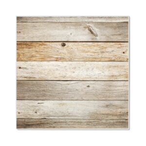 Banjado Magnettafel 50x50cm Magnetwand Weiß Aus Metall Magnetpinnwand Pinnwand Inkl. 4 Magnete Motiv Graues Holz