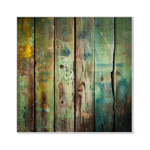 Banjado Magnettafel 50x50cm Magnetwand Weiß Aus Metall Magnetpinnwand Pinnwand Inkl. 4 Magnete Motiv Grünes Holz