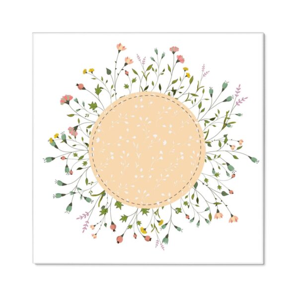 Banjado Magnettafel 50x50cm Magnetwand Weiß Aus Metall Magnetpinnwand Pinnwand Inkl. 4 Magnete Motiv Hibiskus Kreis