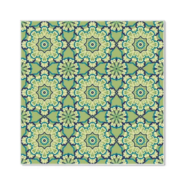 Banjado Magnettafel 50x50cm Magnetwand Weiß Aus Metall Magnetpinnwand Pinnwand Inkl. 4 Magnete Motiv Kaleidoscop Grün