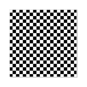 Banjado Magnettafel 50x50cm Magnetwand Weiß Aus Metall Magnetpinnwand Pinnwand Inkl. 4 Magnete Motiv Karo Schwarz