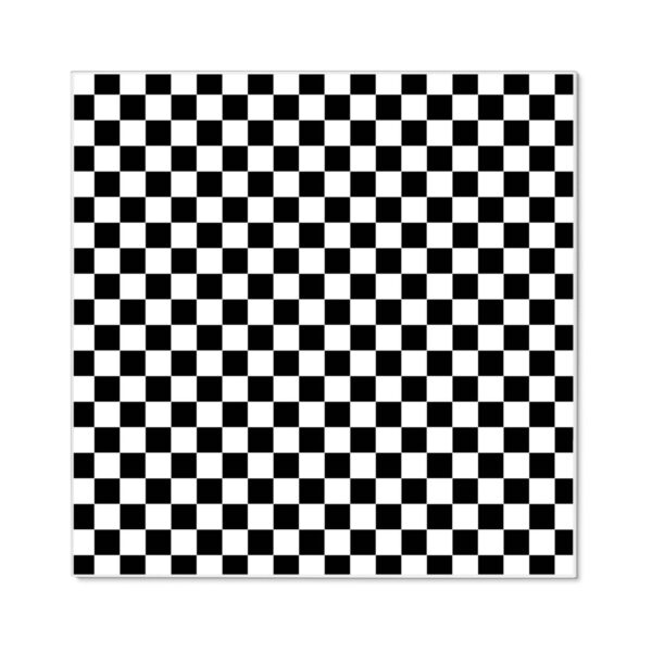 Banjado Magnettafel 50x50cm Magnetwand Weiß Aus Metall Magnetpinnwand Pinnwand Inkl. 4 Magnete Motiv Karo Schwarz