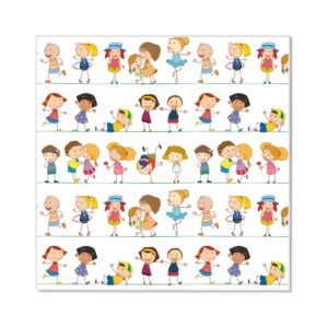 Banjado Magnettafel 50x50cm Magnetwand Weiß Aus Metall Magnetpinnwand Pinnwand Inkl. 4 Magnete Motiv Kinder