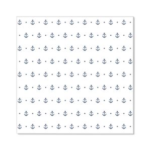 Banjado Magnettafel 50x50cm Magnetwand Weiß Aus Metall Magnetpinnwand Pinnwand Inkl. 4 Magnete Motiv Kleine Anker