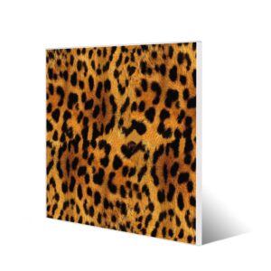 Banjado Magnettafel 50x50cm Magnetwand Weiß Aus Metall Magnetpinnwand Pinnwand Inkl. 4 Magnete Motiv Leopard