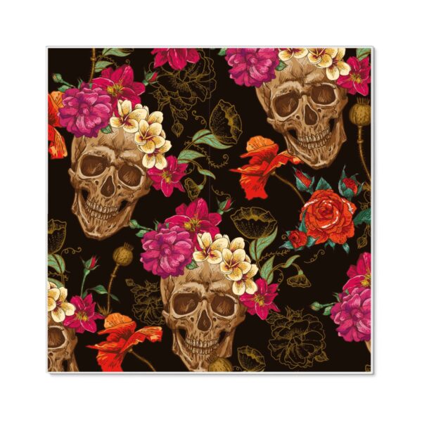 Banjado Magnettafel 50x50cm Magnetwand Weiß Aus Metall Magnetpinnwand Pinnwand Inkl. 4 Magnete Motiv Los Dias De Muertos