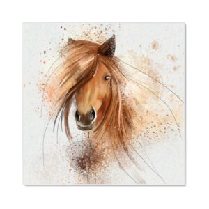 Banjado Magnettafel 50x50cm Magnetwand Weiß Aus Metall Magnetpinnwand Pinnwand Inkl. 4 Magnete Motiv Magic Horse