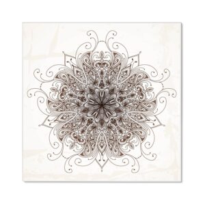 Banjado Magnettafel 50x50cm Magnetwand Weiß Aus Metall Magnetpinnwand Pinnwand Inkl. 4 Magnete Motiv Mehendi
