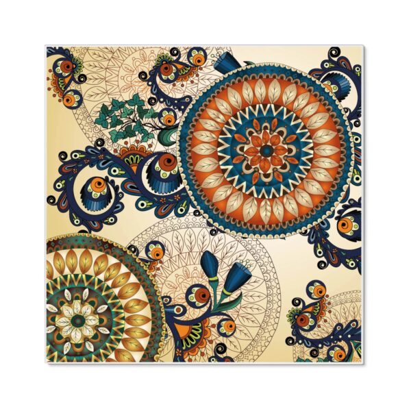 Banjado Magnettafel 50x50cm Magnetwand Weiß Aus Metall Magnetpinnwand Pinnwand Inkl. 4 Magnete Motiv Modernes Mandala