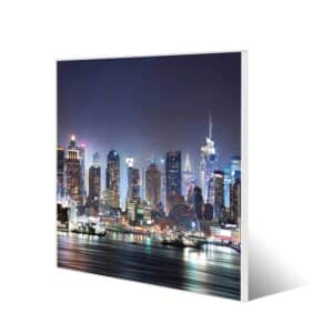 Banjado Magnettafel 50x50cm Magnetwand Weiß Aus Metall Magnetpinnwand Pinnwand Inkl. 4 Magnete Motiv New York