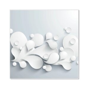 Banjado Magnettafel 50x50cm Magnetwand Weiß Aus Metall Magnetpinnwand Pinnwand Inkl. 4 Magnete Motiv Papiertropfen