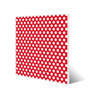 Banjado Magnettafel 50x50cm Magnetwand Weiß Aus Metall Magnetpinnwand Pinnwand Inkl. 4 Magnete Motiv Punkte Rot