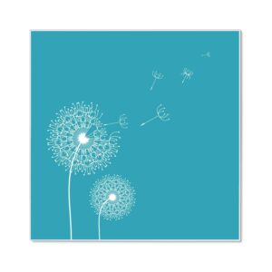 Banjado Magnettafel 50x50cm Magnetwand Weiß Aus Metall Magnetpinnwand Pinnwand Inkl. 4 Magnete Motiv Pusteblume 4